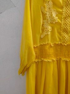 Yellow Embroidered Dress