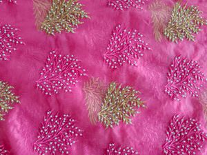 Pink Embellished Saree