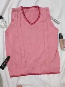 Pink Knitted Vest