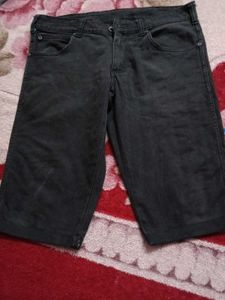 Men's Black Denim Shorts