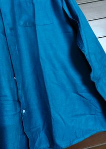 Richlook Men Blue Textured Cotton Party Shirt