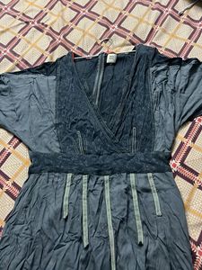 Flowy Grey Midi Dress