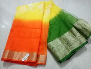 New Multicolour Organza Saree