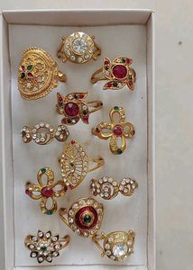 Assorted Gold Tone Rings