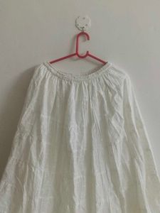 off white maxi skirt