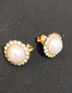 Pearl,Imitation Diamond Studs &amp; Real Silver Baali