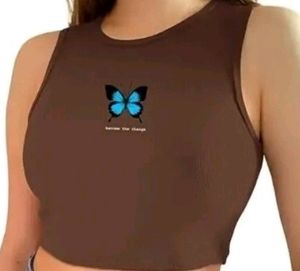 Round Neck Women Rib Top