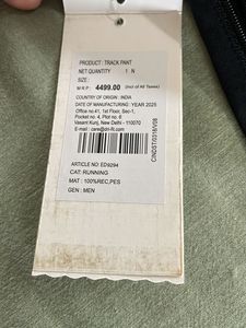 Brand New Adidas Black &amp; White Trefoil Track Pant