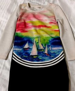 Long sleeve,above-knee dress for girls