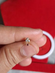 Nose Pin Gold Shaining stone