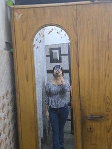 Floral Print Smocked Top