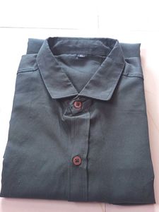 Green Button-Down Shirt - XL