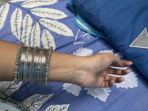 Stylish Silver Plated Bangle Set For Women