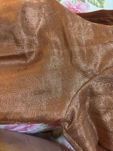 Copper Shimmer Saree With  Blouse