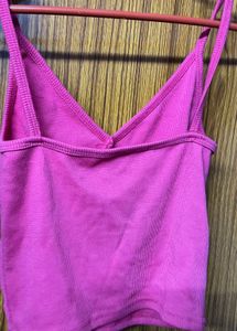 Pink V-Neck Tank Top