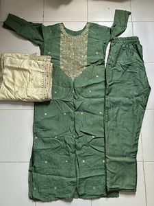 Kurta Set Green Colour