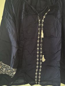 SALE Navy Embroidered Top