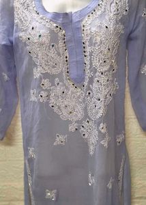 Chikankari Lavender 🪻 Small Size Kurta