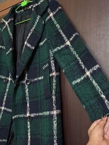 Plaid Wool Coat