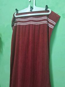 Maroon Striped Towel