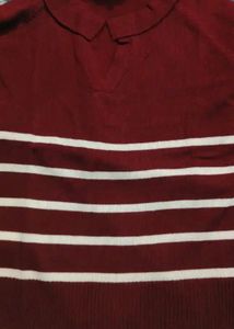 Striped V-Neck Sweater