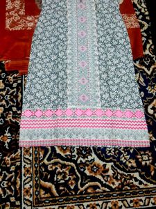 Elegant Printed pure cotton suit set