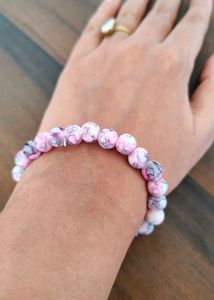 Purple Marble Beaded Bracelet High Quality