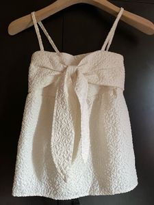 Ivory Bow-Tie Textured Top