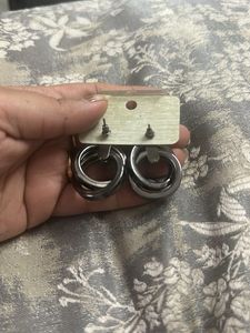 Black Circle Earrings