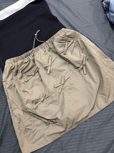Cute Khaki Mini Skort