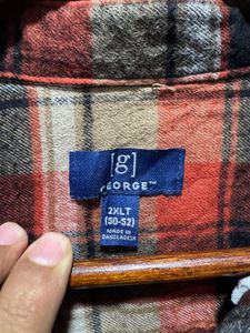George Mens Plaid Flannel Checked Shirt