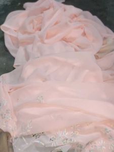 Soft Peach Colour Saree