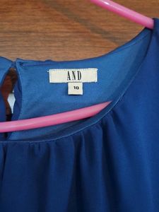 Elegant Blue Dress By AND on Sale