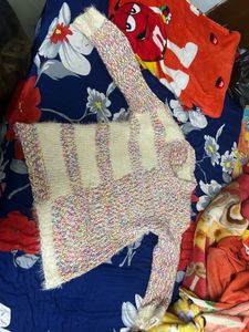 Colorful Knit Pullover Sweater