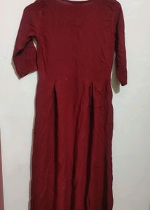 Maroon Kurti Plazo Set For Girl 30 Bust