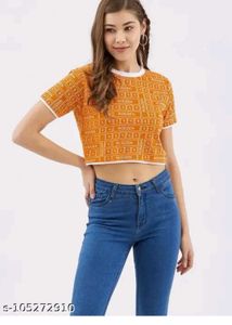 Printed Crop Top