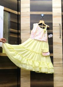 Girls&#39; Sequined Party Dress with Matching Bag