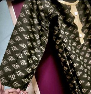 Dark Green Kurti N Pant Set