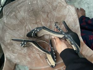 Studded Black Heels