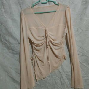 Pale Pink Asymmetrical Top