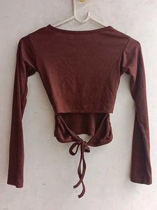 Maroon Long Sleeve Top 🤎