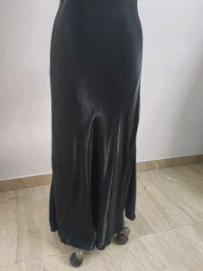 Sleek Black Cowl Neck Slip Dress
