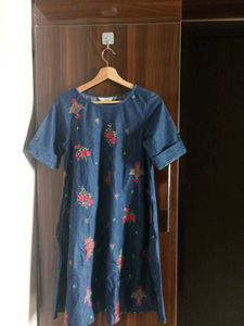 Floral Denim Dress