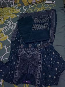 Teal Embroidered Salwar Kameez Set