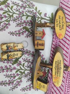 Set Of 2 Wooden Showpieces(Pencil/Pen Stand)