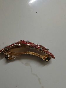 Red Floral Hair Clip