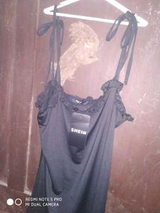 shein Black Slip Dress🥰👈