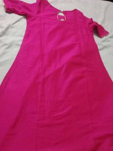 Pink Embroidered Kurta and dupatta