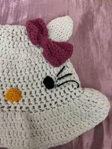 Crochet Hello Kitty Bucket Hat