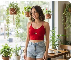 Shein :  Red Crop Top